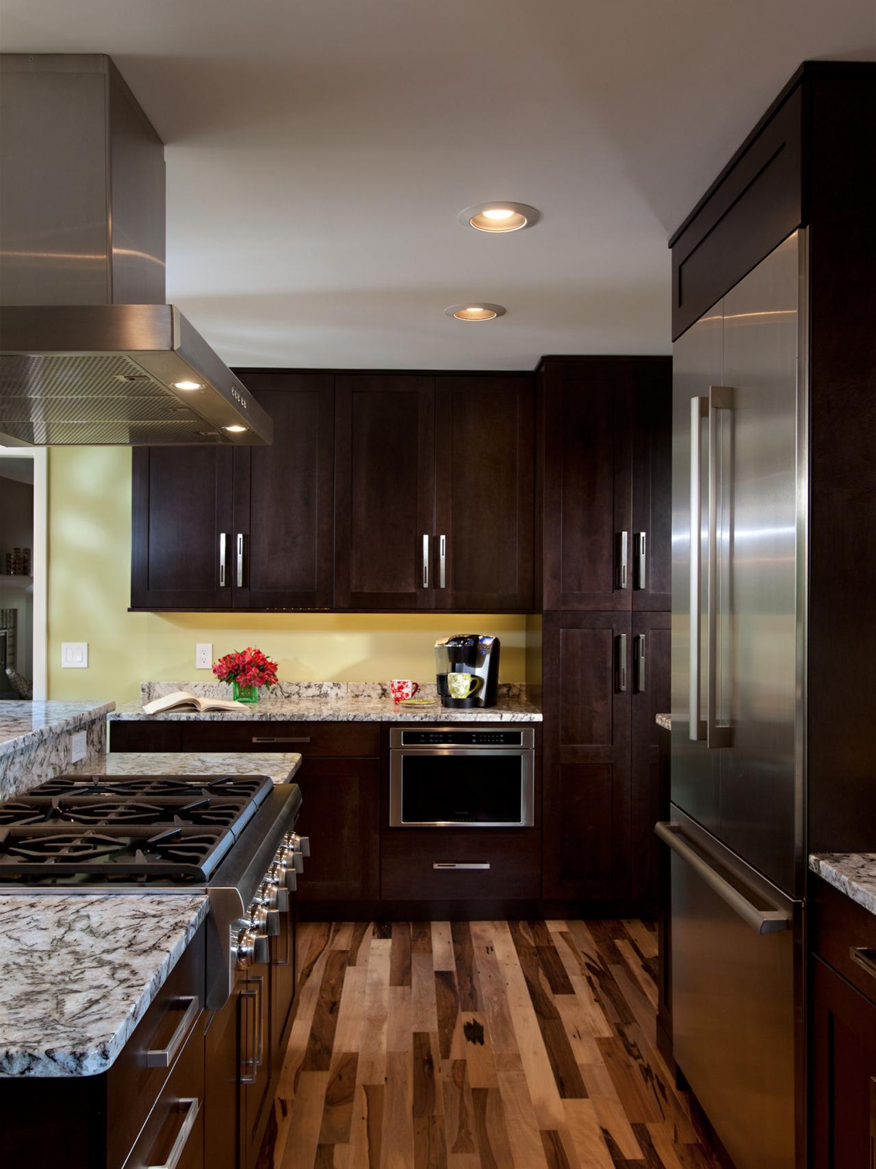 Beautiful Hardwood Floors In Transitional Kitchen Hgtv