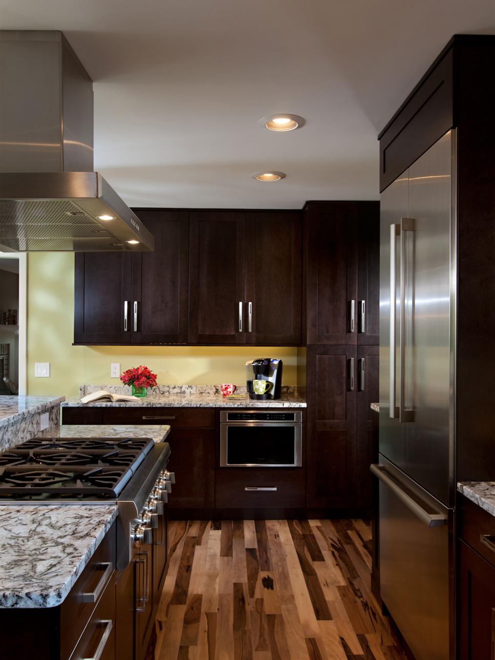 Beautiful Hardwood Floors in Transitional Kitchen | HGTV