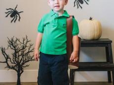 Just a few easy do-it-yourself additions will turn clothes they already have into a cute Halloween costume in a jiffy.