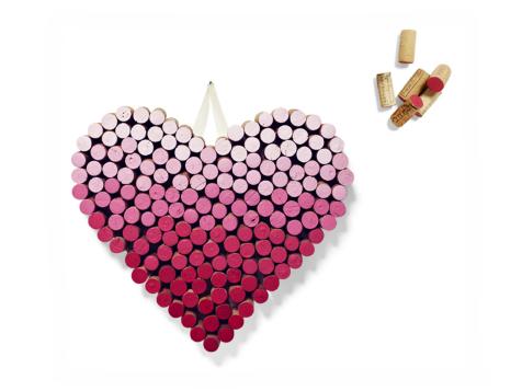 DIY Kitchen Art How-to: Ombre Cork Heart