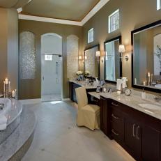 Glamorous Bathroom With Granite Detail