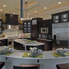 Large Family Kitchen With Granite Countertops