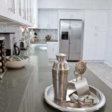 Contemporary Kitchen With Sleek Gray Countertops