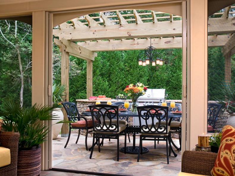 Terrace With Wooden Pergola