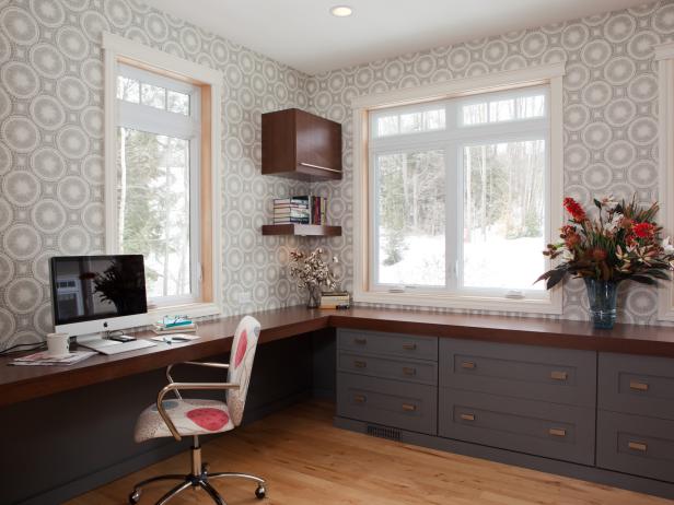 Adult Side Of Home Office With Filing Cabinets Hgtv