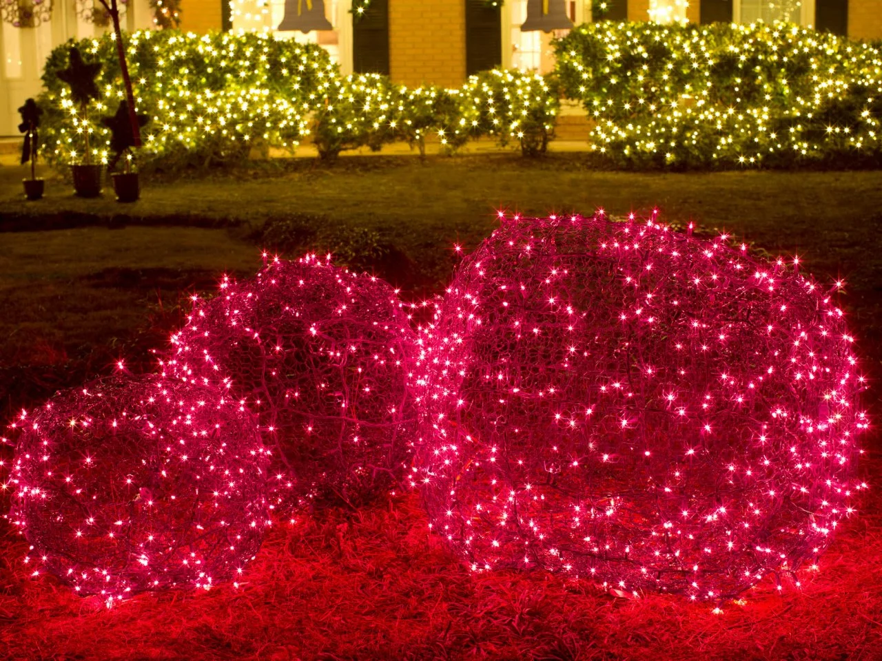 Diy christmas light balls best sale