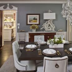 Formal Dining Room Exudes Quiet Glamour