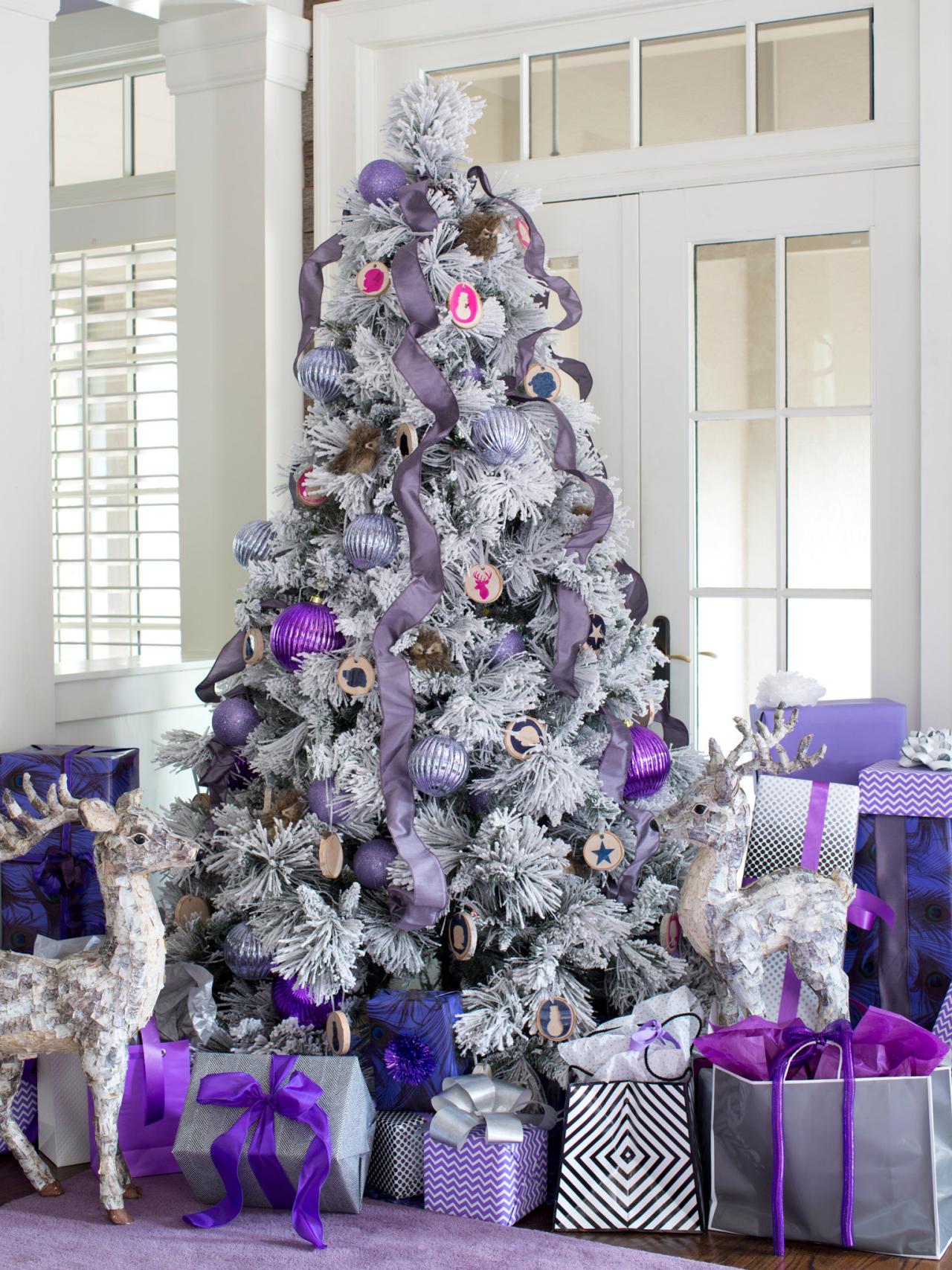Non-Traditional Holiday Color Palettes | HGTV's Decorating ...
 Christmas Trees Decorated Purple