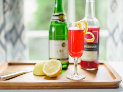 Pomegranate Mimosa With a Twist
