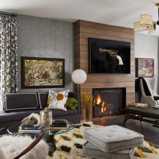 Pattern and Texture Energize Eclectic Living Room