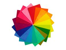 felt swatch color wheel