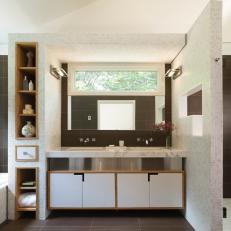 Contemporary Bathroom With Geometric Shapes