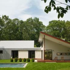 Modern Home Exterior With Angled Roof