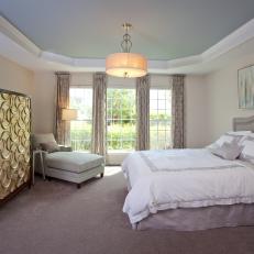 Bedroom With Tray Ceiling
