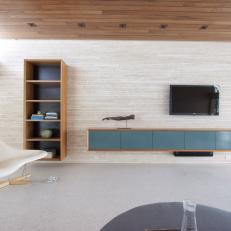 Simple Modern Living Room With Floating Cabinets 