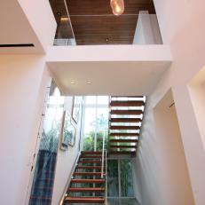 Sunny Modern Stairway Leads to Loft