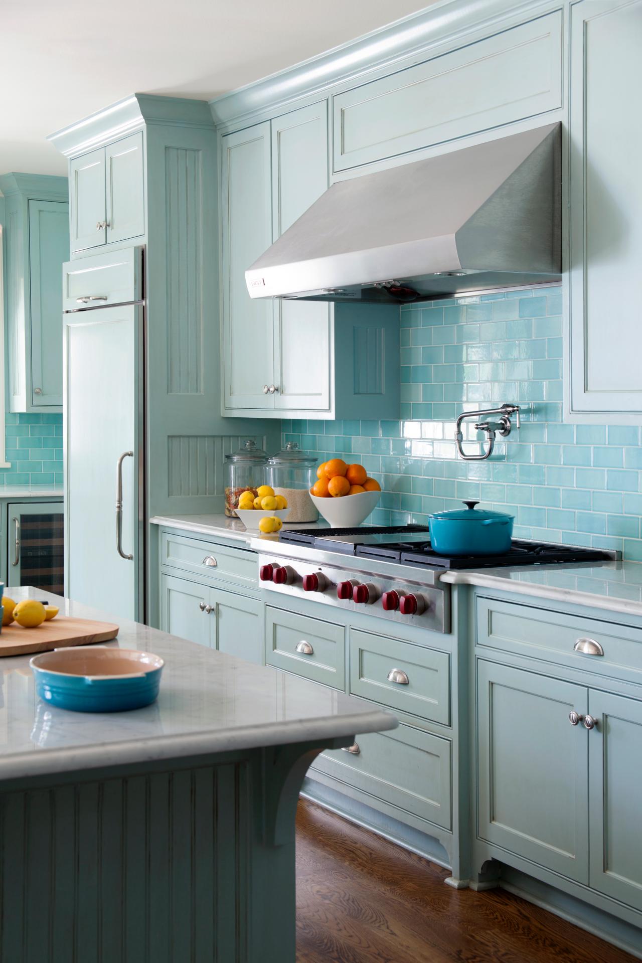 wall blue kitchen ideas