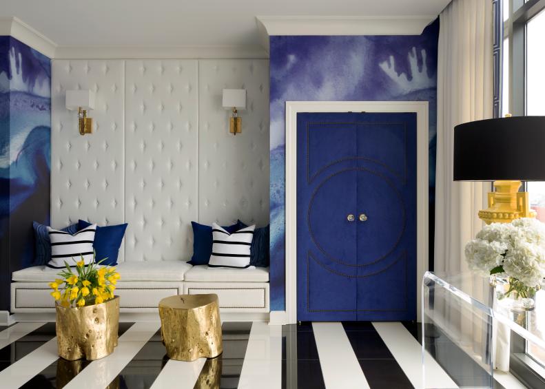 Blue and White Eclectic Entry 
