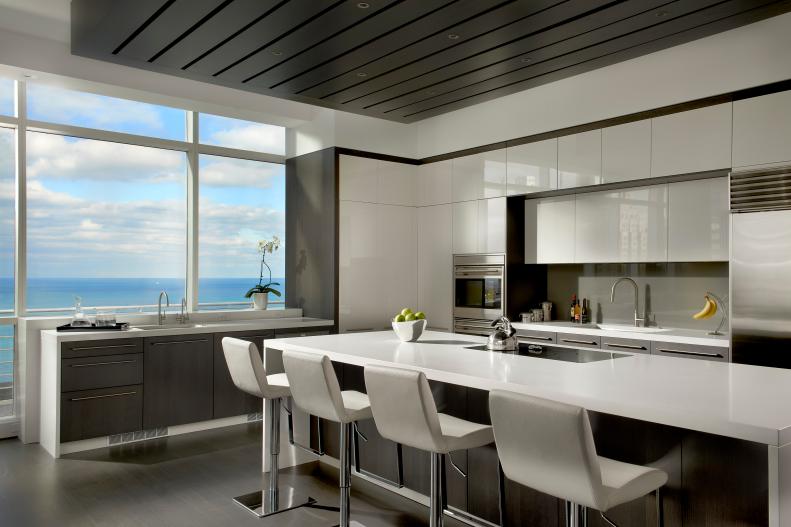Modern Gray and White Kitchen 