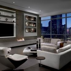 Modern, Urban Living Room with a View