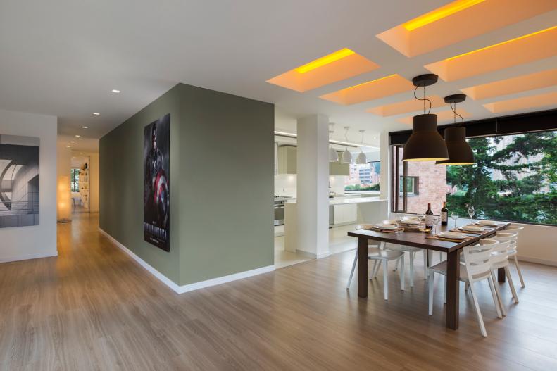 White Open Dining Room With a View 