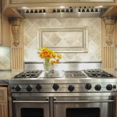 Traditional Kitchen With Stainless Steel Oven