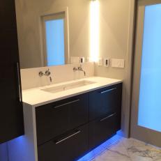 Modern Bathroom With LED Lights is Fresh and Unique