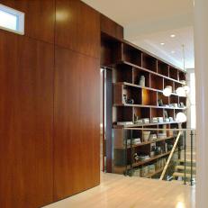 Mahogany Bookcase in Modern Loft