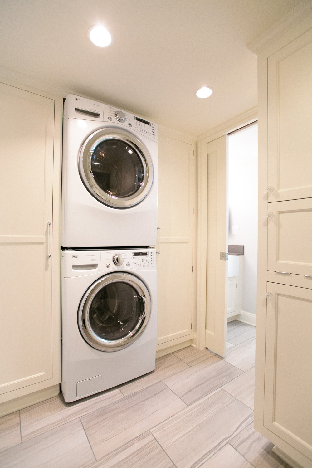 laundry room ideas stacked washer dryer