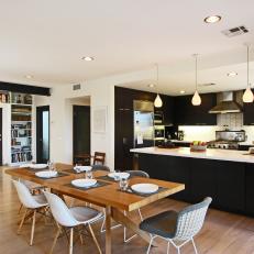 Open Plan Dining Room and Contemporary Kitchen