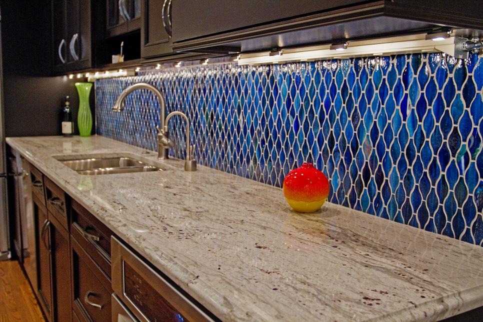 Cobalt Blue Backsplash Adds Artistic Flair to Kitchen | HGTV
