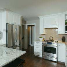 A Mix of Cabinetry in Transitional Kitchen
