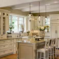 Neutral Kitchen With White Cabinetry 