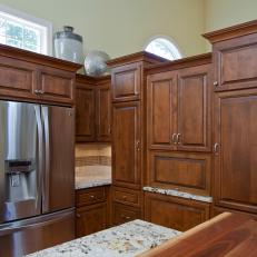 Kitchen With Wooden Cabinets 