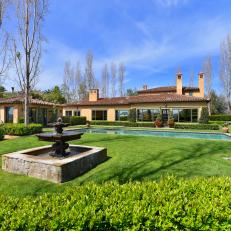 Tuscan Villa Offers Tranquil Backyard With Fountain