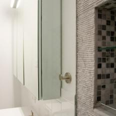Bathroom With Smart Storage Options 