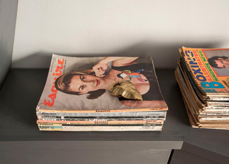 Two Stacks of Vintage Magazines