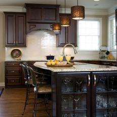 Transitional Kitchen Island With Built-In Cabinet