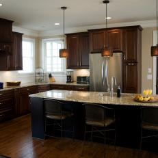 Transitional Eat-in Kitchen With Spacious Island