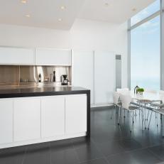 Modern Eat-in Kitchen With City View