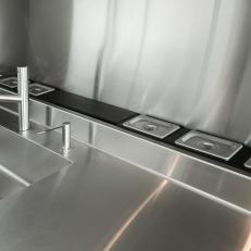 Chef's Style Kitchen With Stainless Steel Surfaces