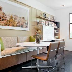 Modern Dining Space With Built-in Banquette