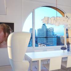 Modern Dining Room With City View