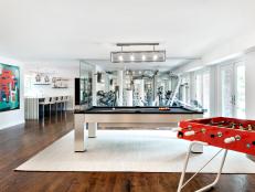 White Game Room and Gym