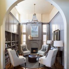 Traditional Gray Sitting Room is Sophisticated, Elegant