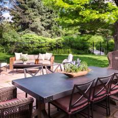 Outdoor Living Area is Transitional, Inviting 