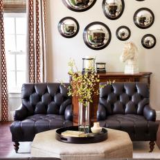 Traditional Living Room is Masculine, Warm