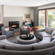 Comfortable, Contemporary Living Room is Family Friendly