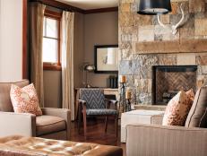 Comfortable Seating in Rustic Living Room