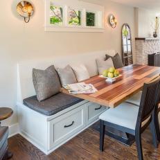 Elegant yet Simple Breakfast Area With Banquette